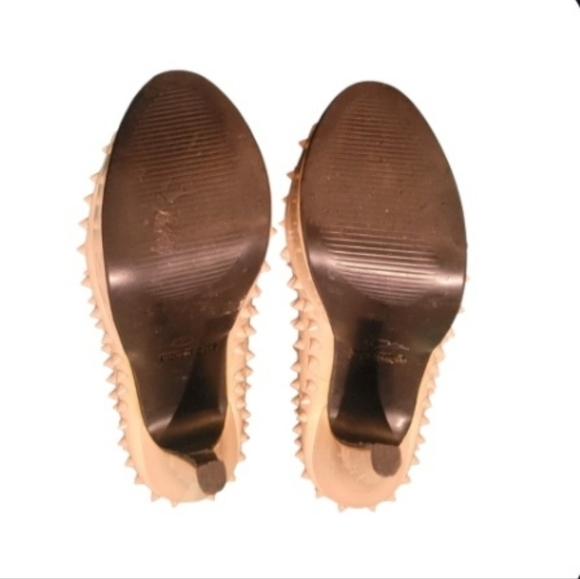 RCK BELLA Ladies Stiletto Khaki Spiked Heels Size 7 - Picture 4 of 14